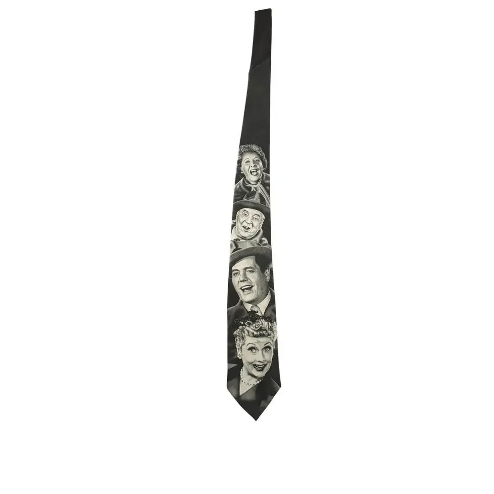 Ralph Marlin I Love Lucy Lucy And Gang Vintage Novelty Necktie Ricky Ethel Fred